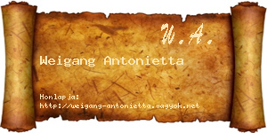 Weigang Antonietta névjegykártya